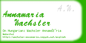 annamaria wachsler business card